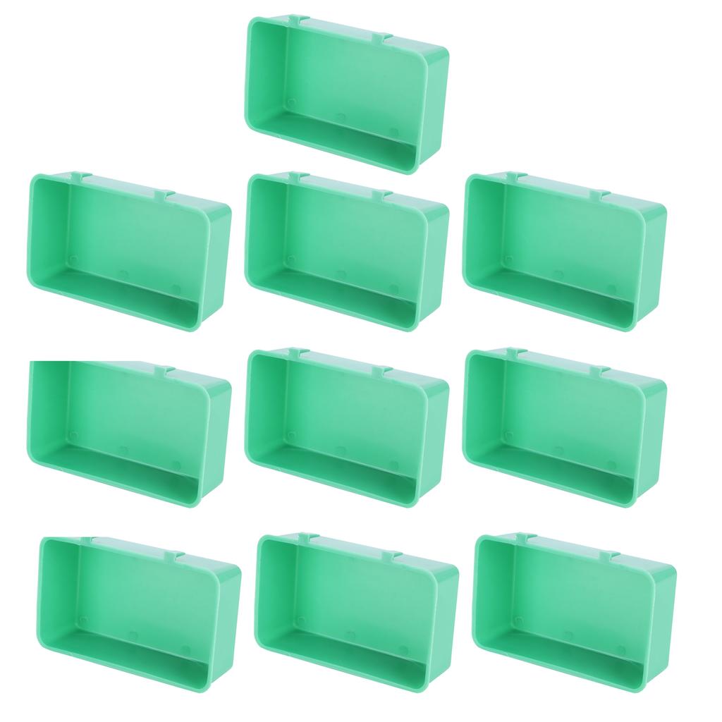 10Pcs Bird Food Water Feeder Plastic Feeding Bowl Trough Bird Bathtub Accessories