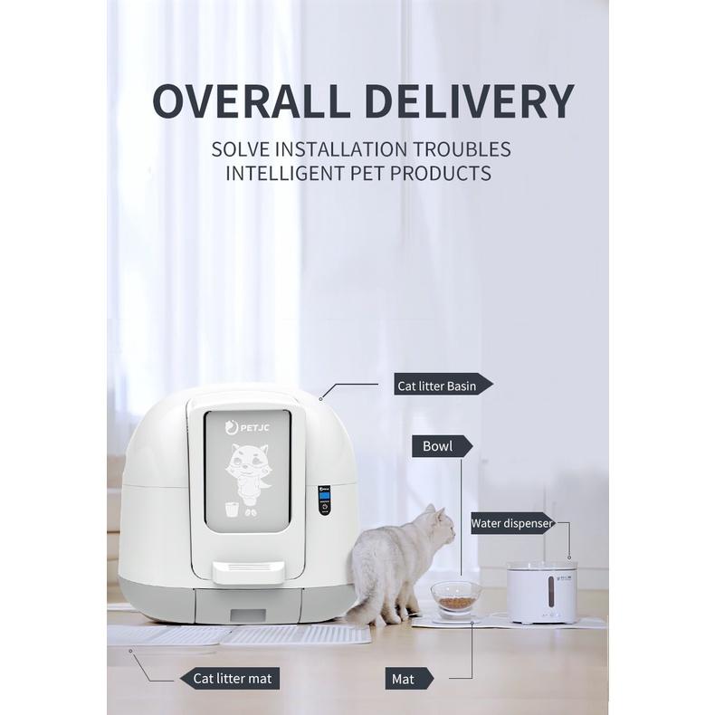 Ультра-тихий Интеллектуальный Автоматический Закрытый Туалет Индукционная Очистка Дезодорант Кошачий Туалет Автоматический Лоток для Кошачьего Наполнителя Большой Новый
