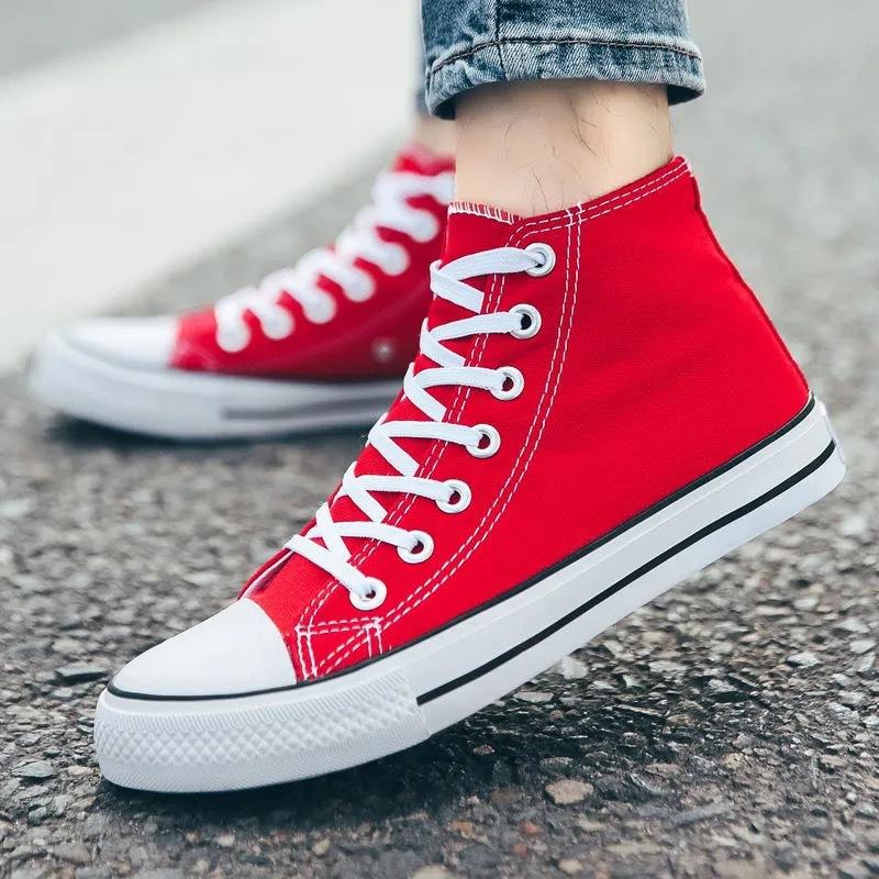 Мужская обувь с высоким берцем, парусиновые туфли, мужская весенне-осенняя студенческая пара, корейская версия, ретро-обувь Harajuku, женская обувь