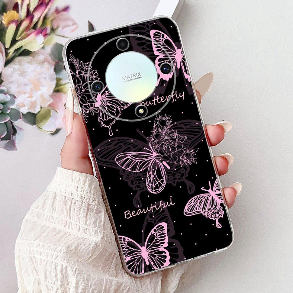 For Honor X9a 5G Case RMO-NX1 Beautiful Butterfly Soft Silicone Phone Cases For Honor X 9a X9a 2022 Back Cover Bumper 6.67"