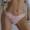 Sexy No Trace Women Panties Low-waist Printing Underwear Female G String Lingerie Temptation Thong Breathable Intimates