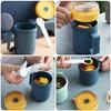 Housoutil Coffee Lunch Container Soup Food Jar with Handle - Microwave Food, Cold Food, Yogurt Cup, Portable, Microwaveable, Soup Cup, Spoon