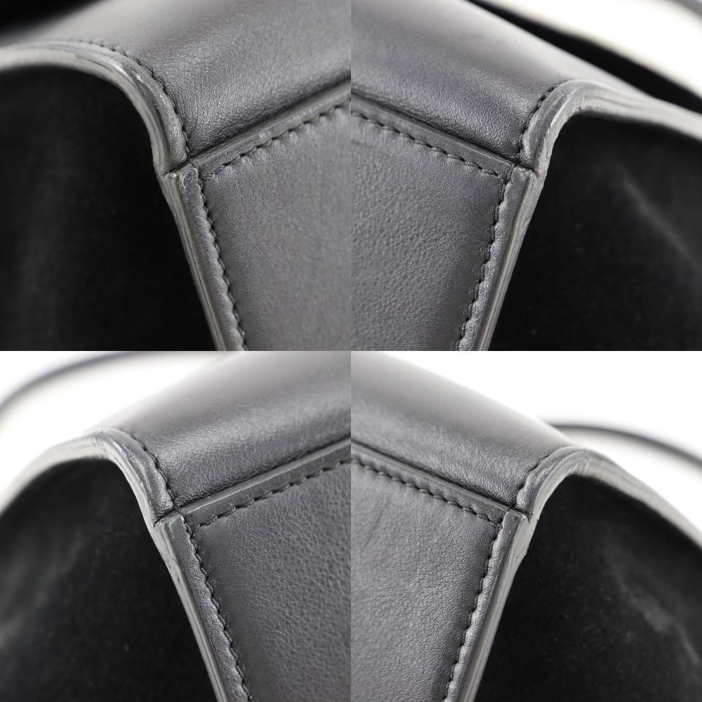 CELINE Trapeze Handbag 1695430TA medium Black / white Calfskin/Suede Women Used