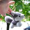 Husky Dog Plush Doll Toy Keychain Keyring Pendant Bag Car Key Holder