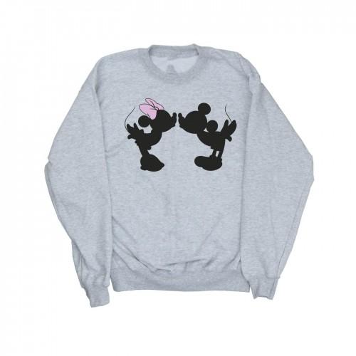 Disney Womens/Ladies Mickey Minnie Kiss Silhouette Sweatshirt