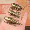 Solid Brass Beetle Ornaments Creative Unicorn Fairy Simulation Copper Insect Tea Pets Hand-played Decorative Crafts