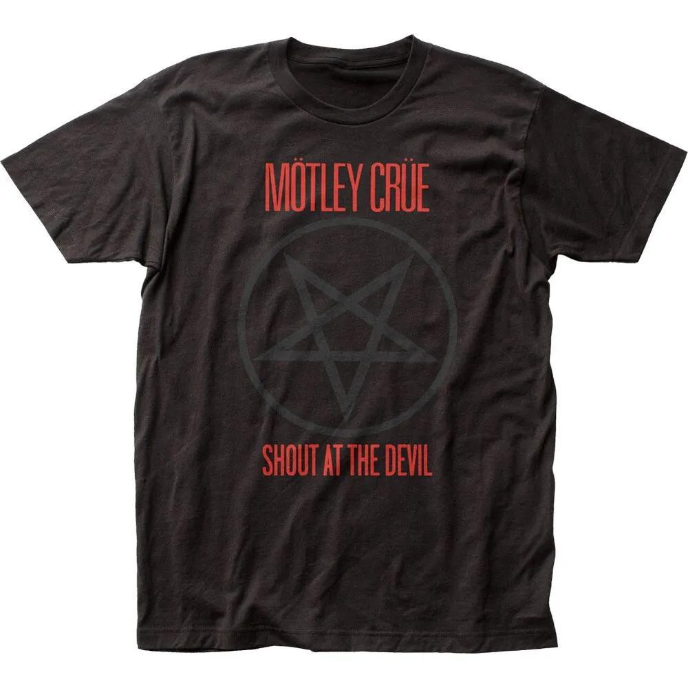 Unisex Short Sleeve Crew Neck Cotton T Shirt Motley Crue Shout At The Devil