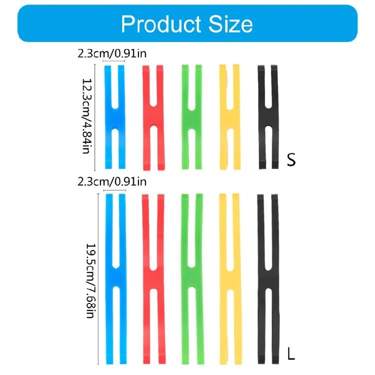 5 шт. Эластичные резинки H для переплета книг, художественных проектов и улицы, разноцветные силиконовые резинки H, 2 размера