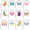 Butterfly Cake Toppers Set Party Supplies Hanging Swirls Colorful Banners Paper Texture for Creative Butterfly Dessert