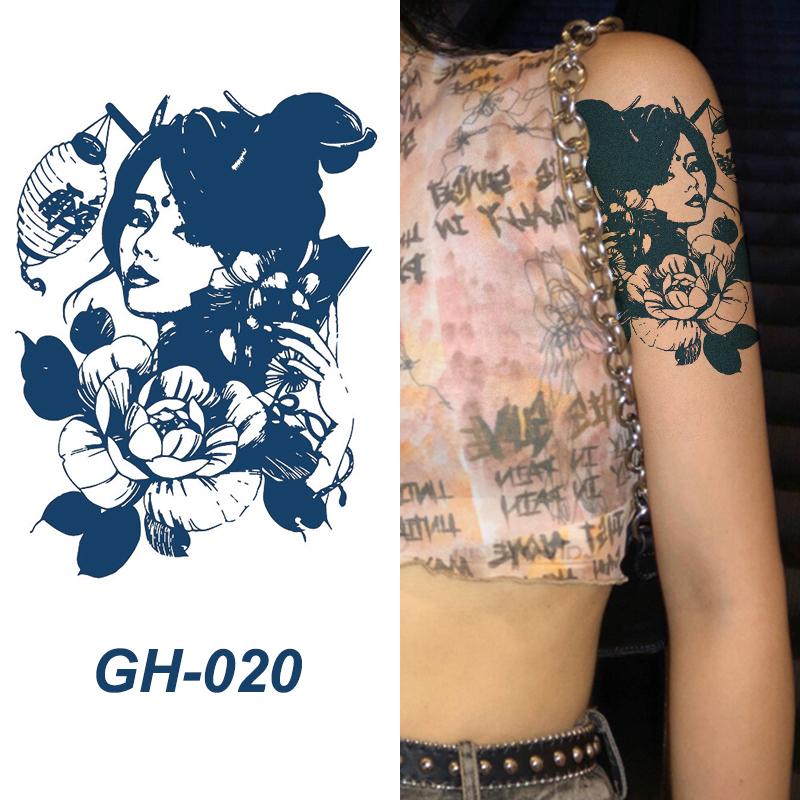 GH Hot Sale Waterproof Long Lasting Temporary Tattoos Stencil Body Art Arm Chest Leg Shoulder Tattoo Stickers for Girl Men Women