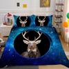 Лидер продаж, комплект пододеяльников, роскошная домашняя постельная одежда, креативное постельное белье, 3D краска с оленем, новая модная наволочка, пододеяльники