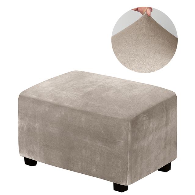 2 Sizes Footstool Cover Elastic Footstool Cover Flexible Furniture Protection Removable Footstool Cover Home