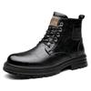 Winter Martin Boots Men's New Business Casual Men's Boots Leather Wool Thermal Cotton Boots High-top Snow Boots Men's Cotton Shoes