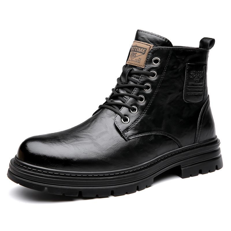 Winter Martin Boots Men's New Business Casual Men's Boots Leather Wool Thermal Cotton Boots High-top Snow Boots Men's Cotton Shoes