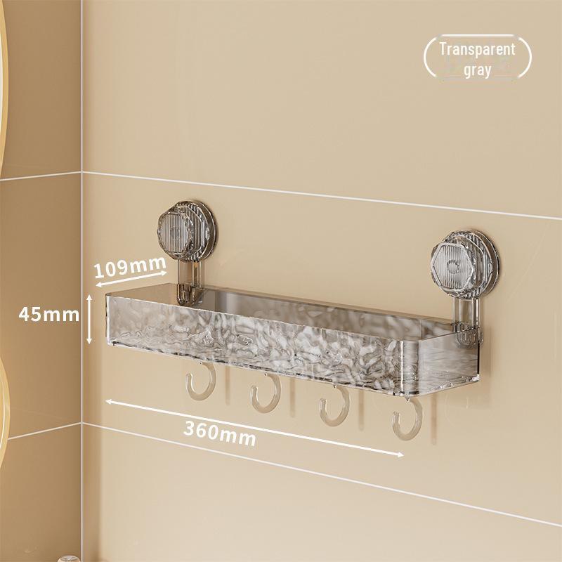 Роскошная полка для ванной комнаты с волнистым узором на присосках — настенное решение для хранения без проколов