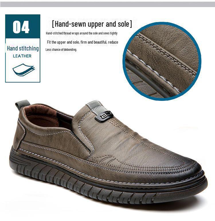Мужские повседневные туфли без застежек на мягкой подошве 2025 года с дышащей подошвой — модные, нескользящие, универсальные для весны и осени