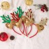 Adorable Christmas Reindeer Antler Headband In Red Green And Gold Color