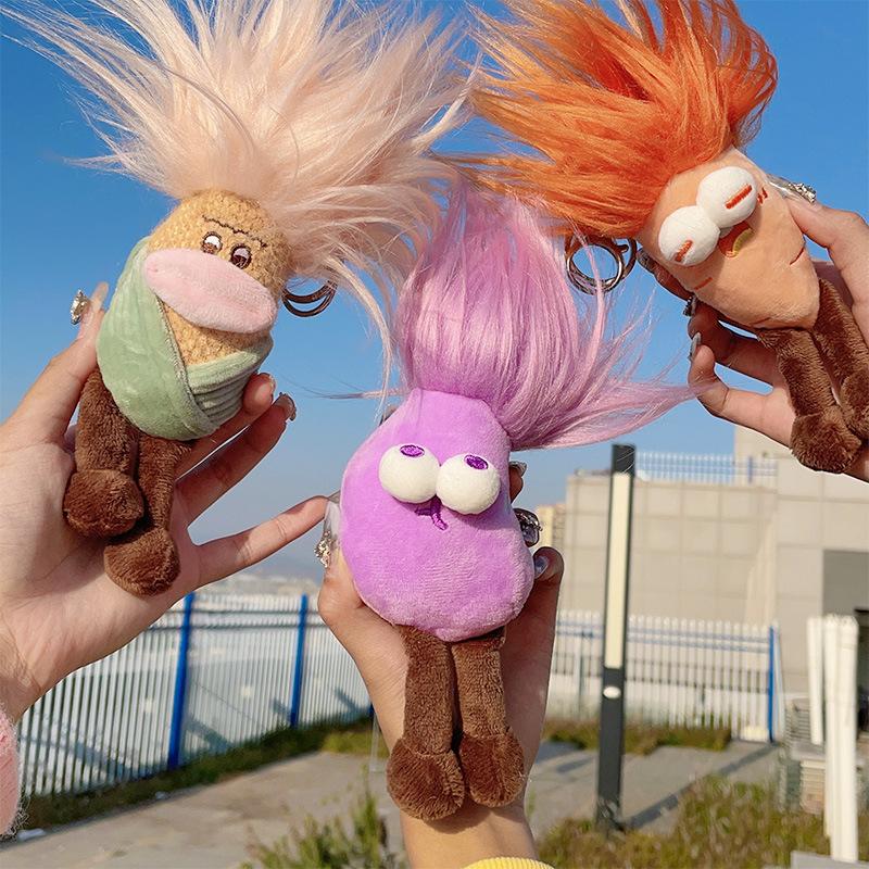 Новый Уродливый Милый Смешной Брелок в виде Жареного Овоща, Кукла-Рот Толстой Кишки, Подвеска для Сумки, Праздничный Подарок