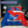 Crystal Palace FC Pattern Bedding uilt Set uilt Cover Pillowcase Home Decoration Birthday Gift (1 * duvet cover + 2 * pillowcase without core)