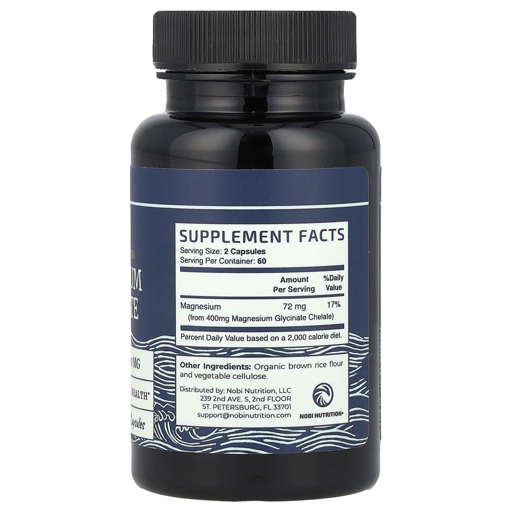 Glycine Magnesium, Maximum Absorption, 120 Capsules (200Mg Per Capsule)