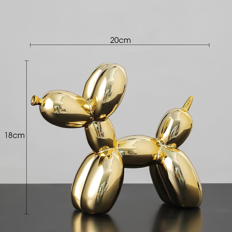 Креативный гальванический воздушный шар для собаки, гостиная, настольный телевизор, украшение для шкафа, домашнее украшение из смолы, мягкое украшение