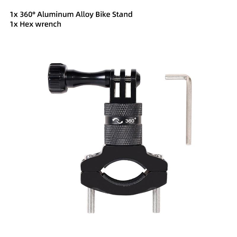 Держатель для мотоцикла на руль 360°, кронштейн для крепления на руль 1/4, металлическая подставка для GoPro Hero 12 11 10 9 8 7 Insta360 X2 X3 DJI Osmo Action