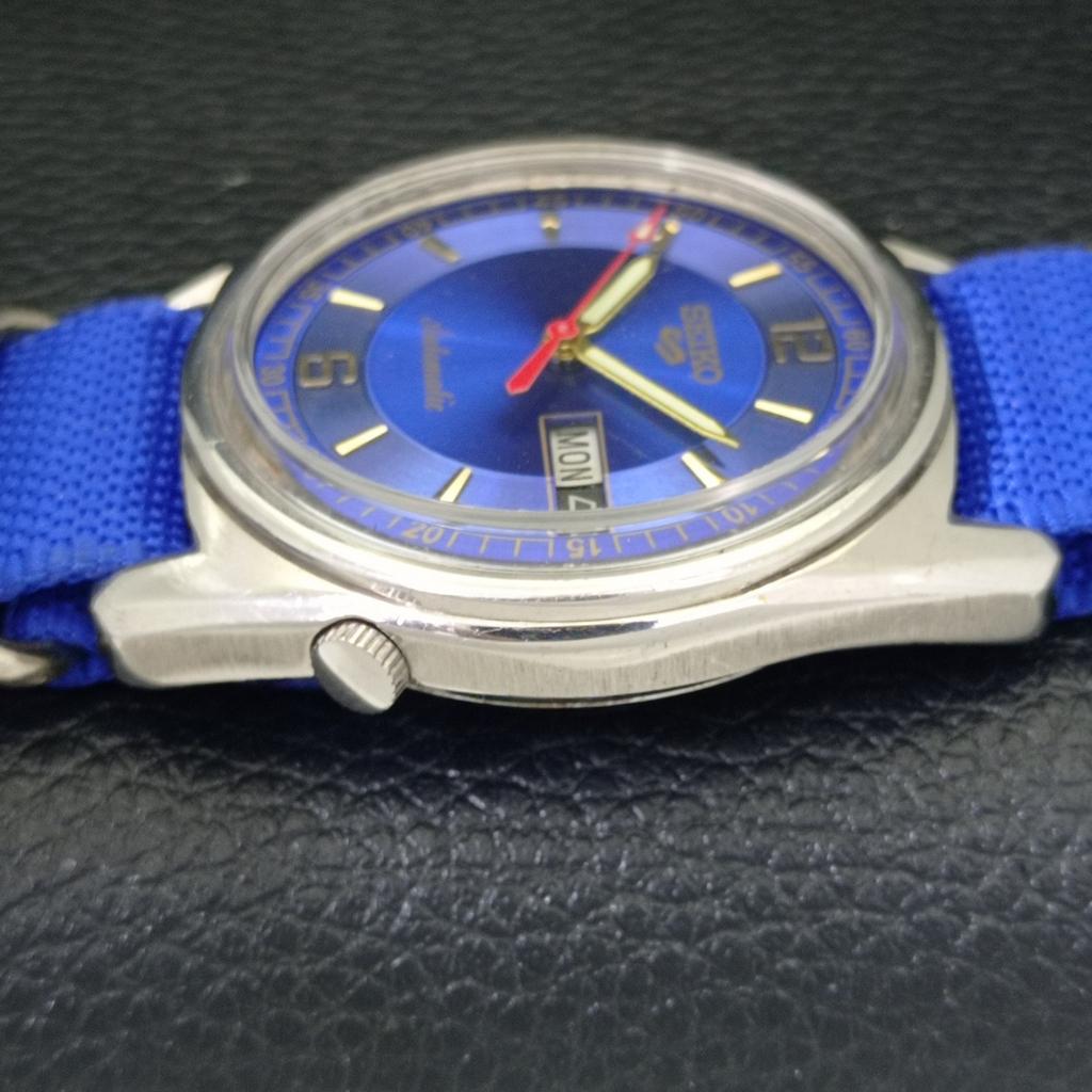 Б/У винтажные мужские часы SEIKO 5 AUTOMATIC 6119C из Японии с синим циферблатом a433875-2