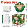 Green Christmas Theme Pattern Paper Gift Box Festival Decoration Prop Atmosphere