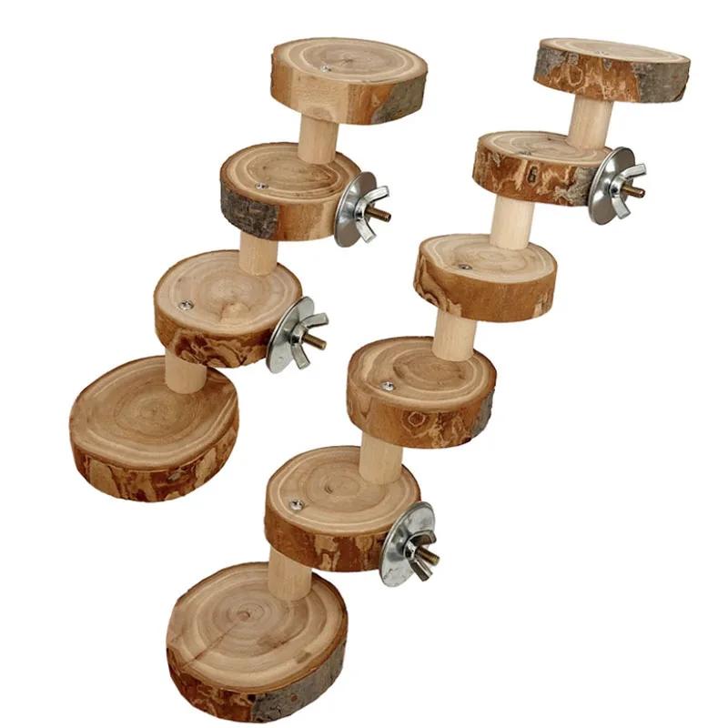 Funny Apple Tree Wooden Ladder Hamster Toy Ladder Bridge For Small Pet Toys Natural Wooden Toys Small Animals Cage Pet Supplies