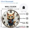 30x30cm Glass Wall Clock for a Theater Fan with Custom Comedy Tragedy Masks