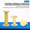 NINDEJIN 20pcs Brass Chicago Binding Screw M4 M5 Copper Chicago Button Post Rivets Screw for Leather Saddles Purses Belt Repair