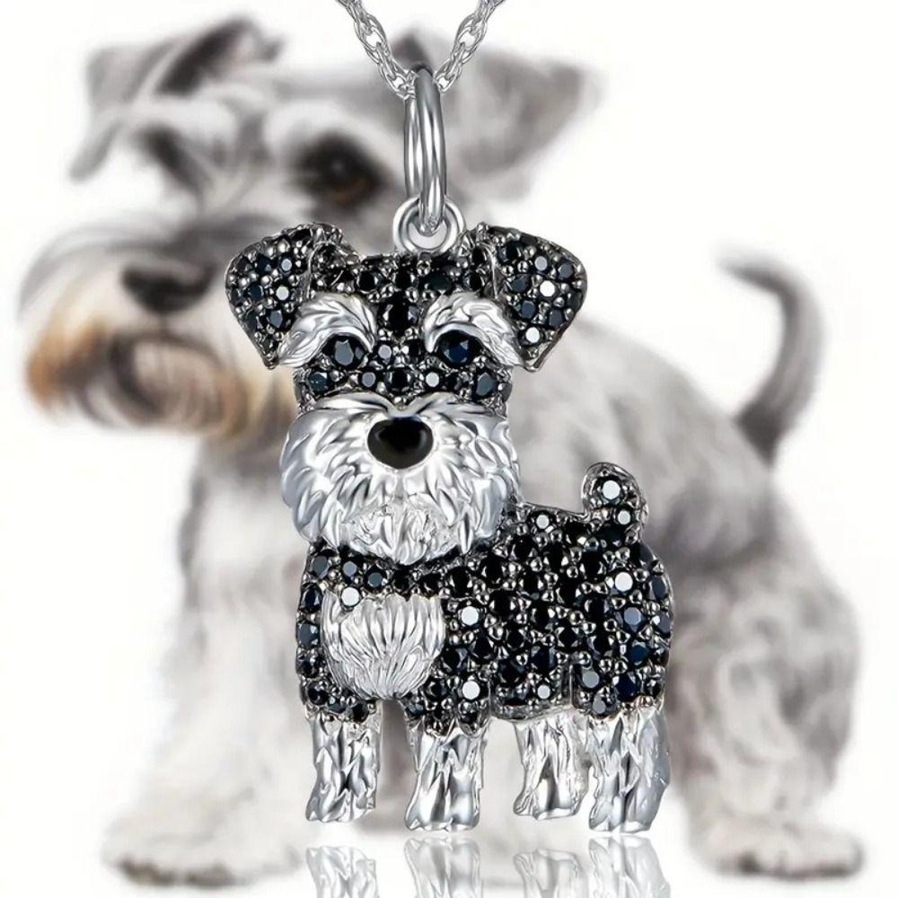 Exquisite Maltese Dog Pendant Necklace Cute Aesthetic Neck Accessories Collar Chain Unisex