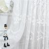 Элегантные французские кружевные вышитые прозрачные шторы | Романтичный цветочный дизайн, легкая полиэстеровая марля для гостиной, балкона, эркерных окон и дверных проемов