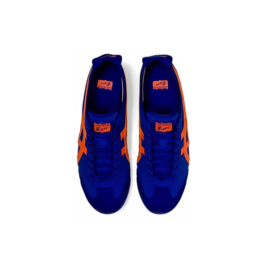 ONITSUKA TIGER Mexico 66 Fabric Synthetic Leather Retro Versatile Non-Slip Low-Top Lifestyle Casual Shoes Unisex Sneaker Blue Orange 1183B497-401