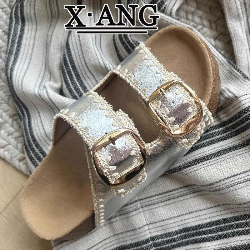 Leather Thick-soled Summer Slippers, Women Wear New Models with Skirts When They Go Out, Beach Cool Slippers