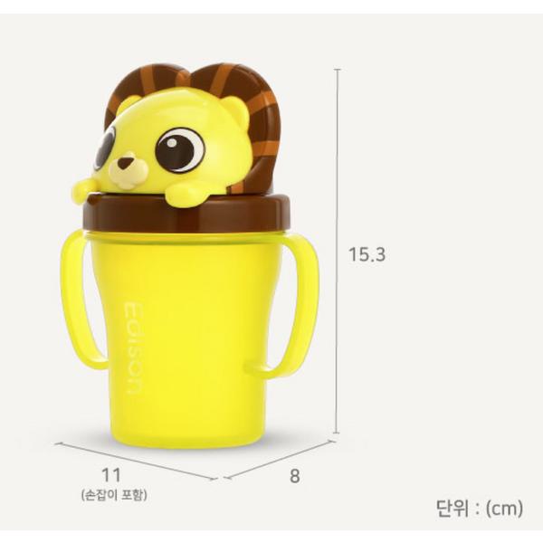 Соломенная чашка Edison Friends с защитой от проливания 3, Rabbit Raney, 1 шт, 200 мл