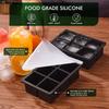 Food Grade Silicone Ice Cube Tray With Lid For Home And Commercial Use