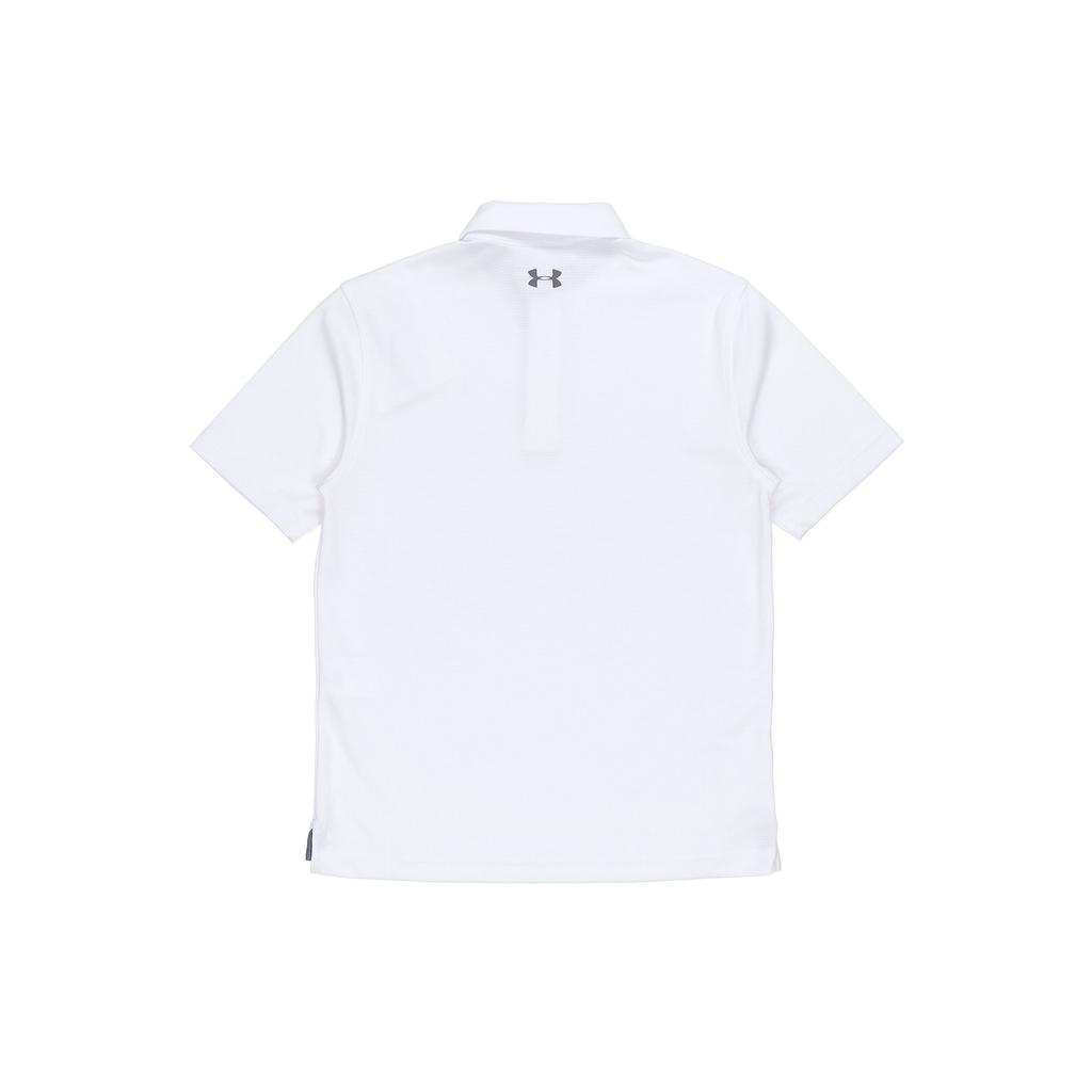 Under Armour Однотонные мужские спортивные поло с коротким рукавом для гольфа, белые 1290140-100