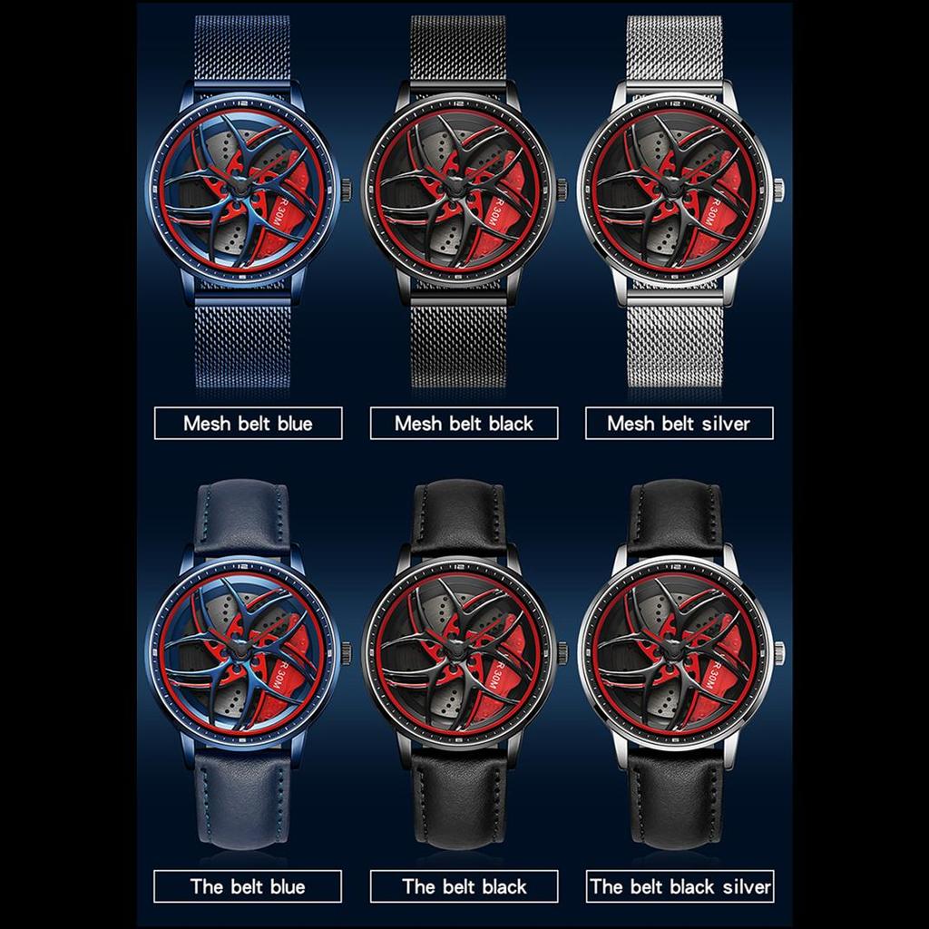 SANDA Часы мужские полые часы творческая личность кварцевые часы модные стильные часы серии Cool Wheel