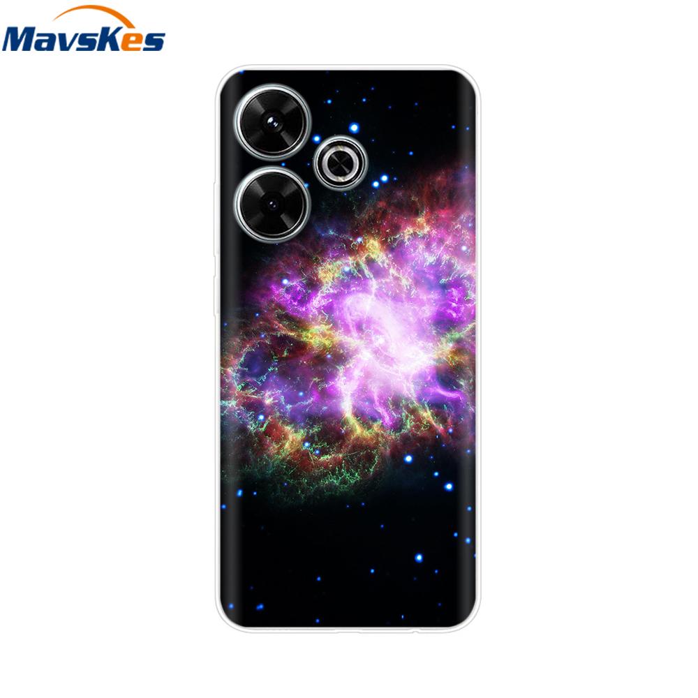 Чехол для Xiaomi Poco M6 4G Capa For Funda de teléfono Redmi 13 4G Задняя крышка For Etui Xiaomi Redmi 13 PocoM6 4G Phone Coque Para