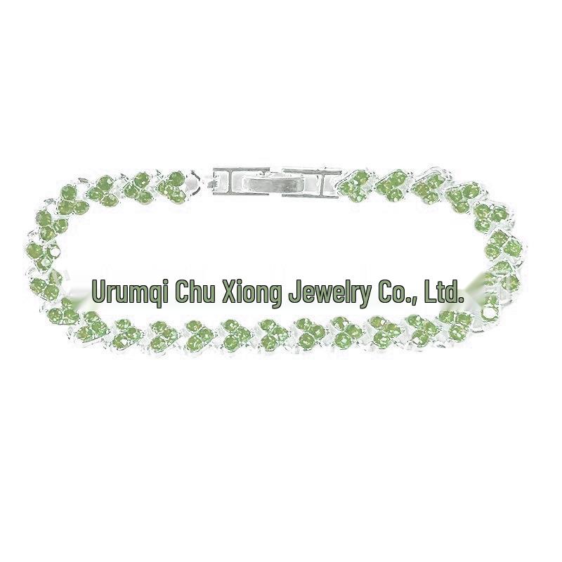 Браслет в форме сердца со стразами с серебряным покрытием: Женское модное украшение для рук с кристаллами