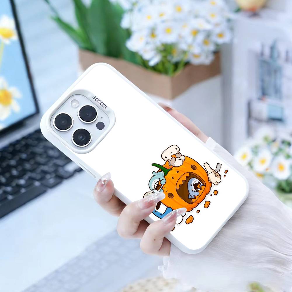 D-Милый чехол для телефона в виде акулы для IPhone 16 17 15 14 12 13 Pro Max Черный цвет Ударопрочный чехол