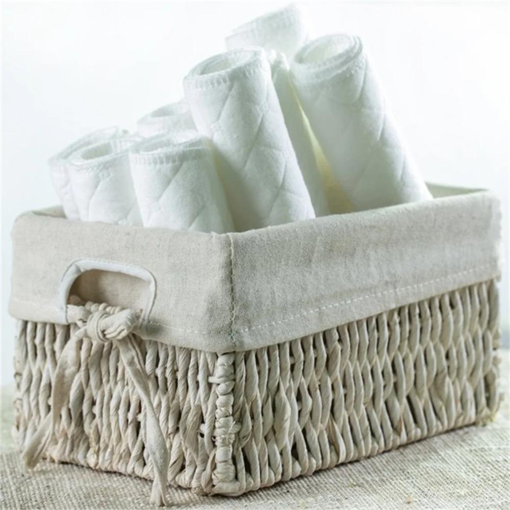 Cotton fabric, reusable soft skin-friendly wrinkle-free cotton pads, 10 pieces (white)