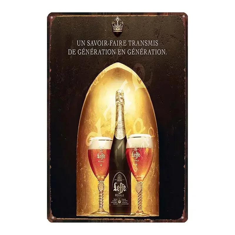 Винтажная бельгийская пивная металлическая жестяная вывеска ORVAL Chimay Ретро настенный декор для кухни, ресторана, дома Художественный постер DUA