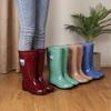 High Tube Rain Shoes Women's Rain Boots Wear-resistant Long Tube Adult Rubber Shoes Soft-soled Water Boots Women's Water Shoes Children's Work Waterp