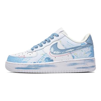 Air Force 1 Cloud Galaxy, Footprint Innovation Коровья кожа Низкие кеды для скейтбординга Унисекс Небесно-голубой CW2288-111(Команда726-)