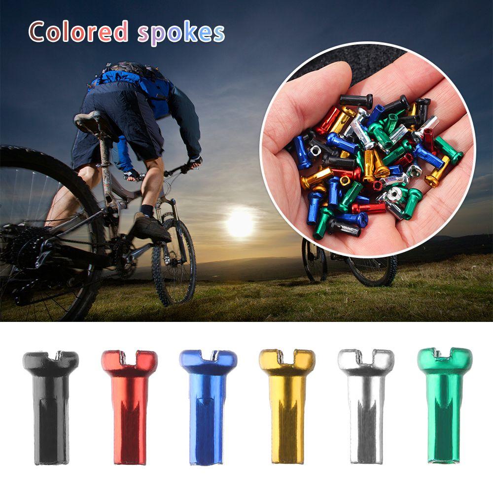Bike Bike 14mm Wheel Spoke Nipples Cycling Spokes Nipples Multicolor Bicycle Wheel Accessories