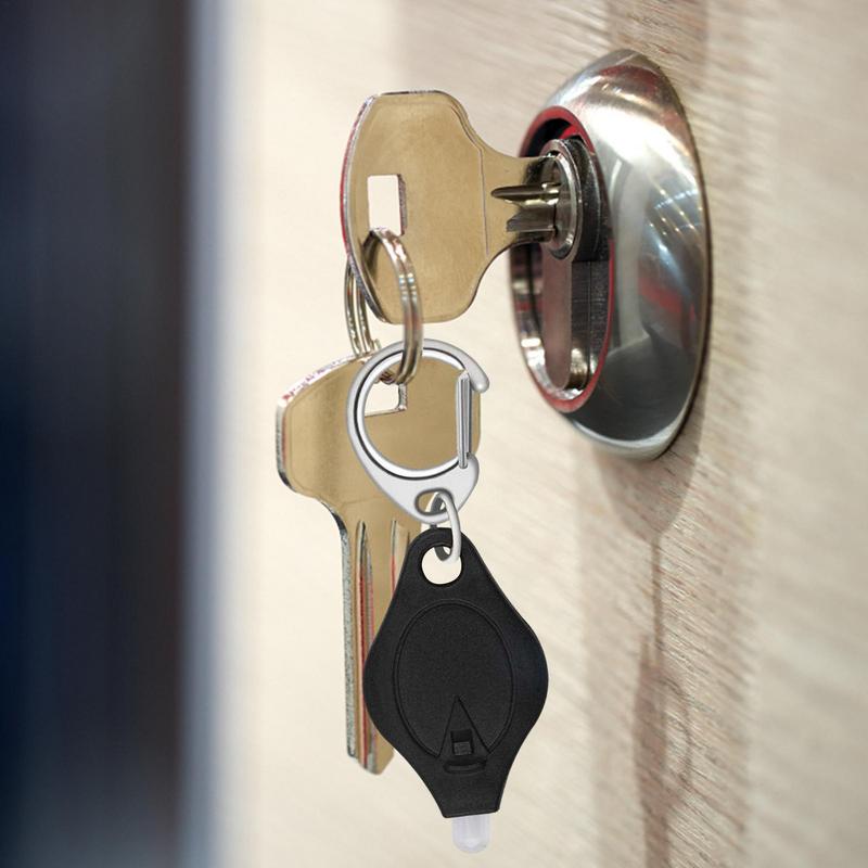 Keychain Light Mini Keychain Squeeze Button Light Mini LED Flashlight Torch Emergency Key Ring Light for Outdoor Camping Hiking