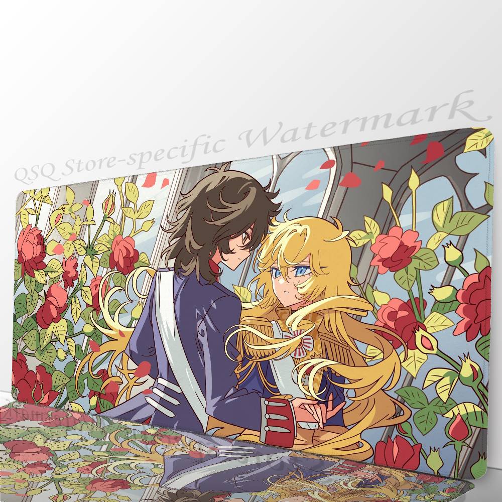 Коврик для мыши The Rose Of V-Versailles Аниме Коврик для мыши Настольный коврик с подкладкой Игровые аксессуары Prime Gaming XXL Коврик для клавиатуры Набивка M