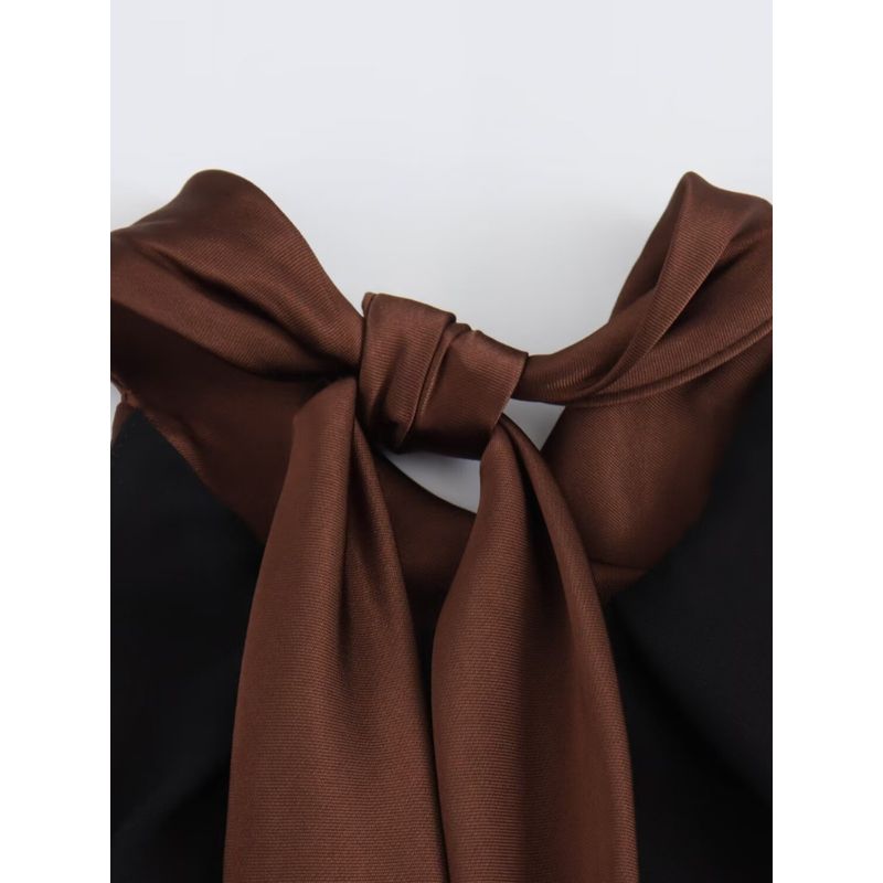 Kaslead New Arrival Women's Clothing Fashion Style Fashion Backless Silk Satin Texture Dress 3274548